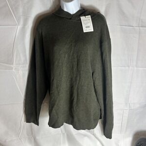 Theory hilles cashmere sweater mens XL Hunter Green Melange